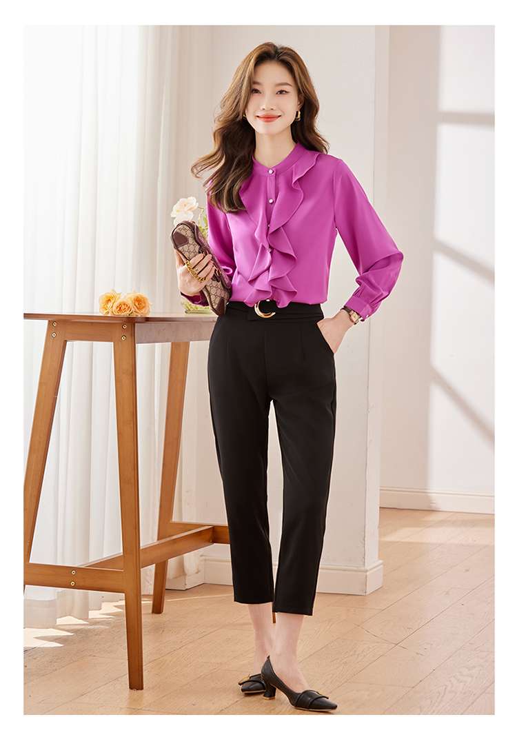 キレイめファッション  フリルデザインブラウス