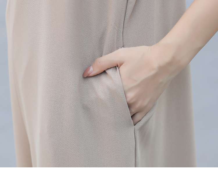 キレイめファッション  オールインワンサロペットワイドレッグパンツ